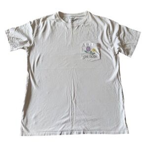 Captivating LSU Tigers‎ Floral Pocket T-Shirt Louisiana State White Women Size L